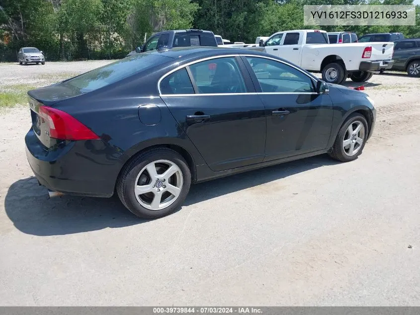 2013 Volvo S60 T5/T5 Platinum/T5 Premier/T5 Premier Plus VIN: YV1612FS3D1216933 Lot: 39739844