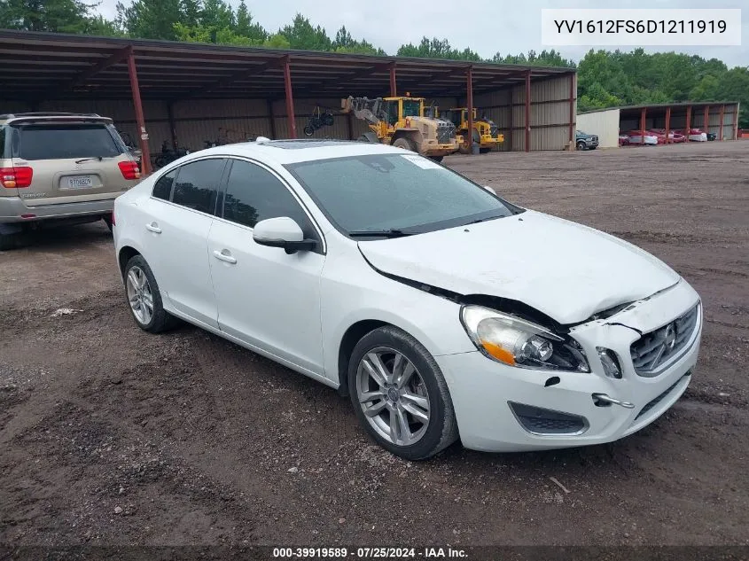 YV1612FS6D1211919 2013 Volvo S60 T5/T5 Platinum/T5 Premier/T5 Premier Plus