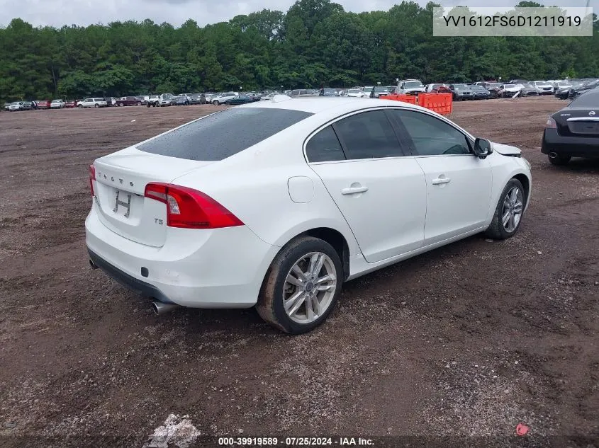 YV1612FS6D1211919 2013 Volvo S60 T5/T5 Platinum/T5 Premier/T5 Premier Plus