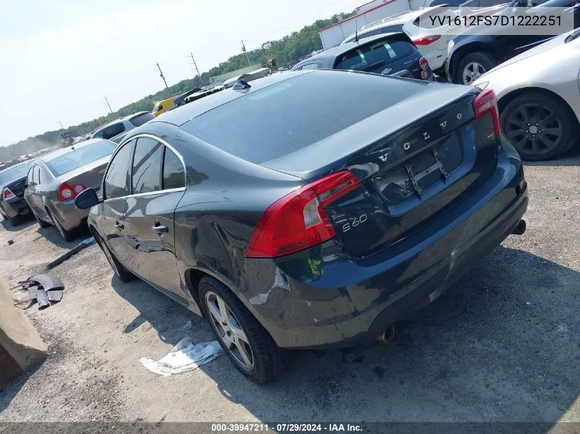 2013 Volvo S60 T5 VIN: YV1612FS7D1222251 Lot: 39947211