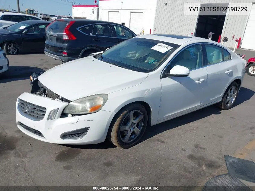 2013 Volvo S60 T5 VIN: YV1612FS8D2198729 Lot: 40025754