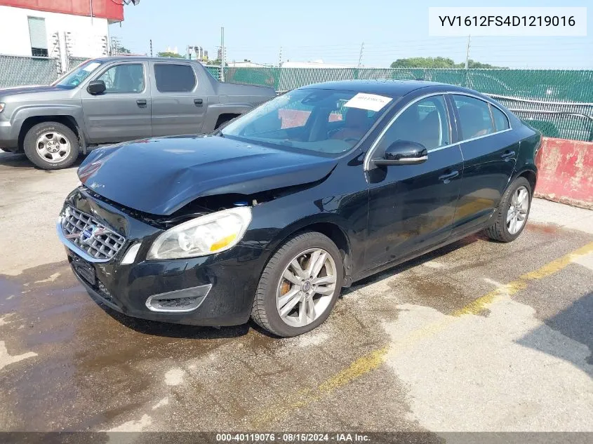 2013 Volvo S60 T5 VIN: YV1612FS4D1219016 Lot: 40119076