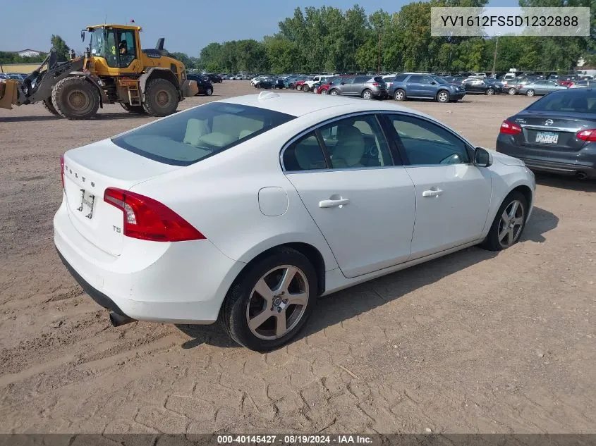 2013 Volvo S60 T5/T5 Platinum/T5 Premier/T5 Premier Plus VIN: YV1612FS5D1232888 Lot: 40145427