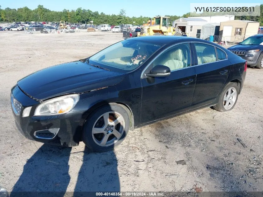 2013 Volvo S60 T5 VIN: YV1612FS0D1225511 Lot: 40148354