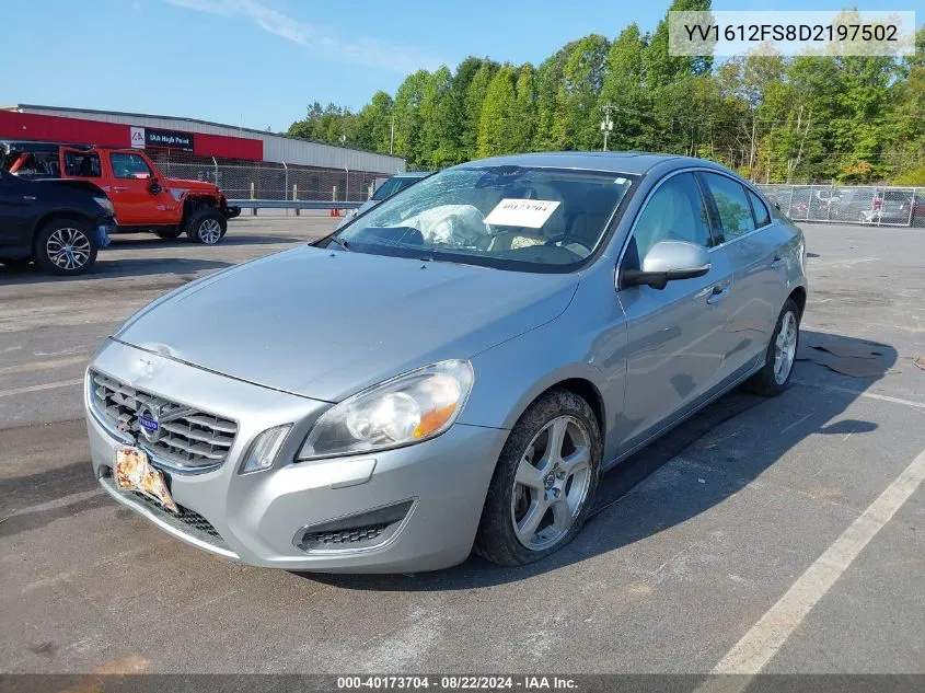 2013 Volvo S60 T5 VIN: YV1612FS8D2197502 Lot: 40173704