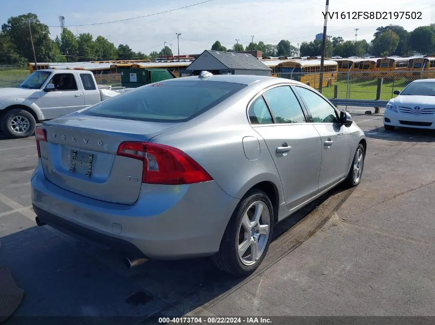 2013 Volvo S60 T5 VIN: YV1612FS8D2197502 Lot: 40173704