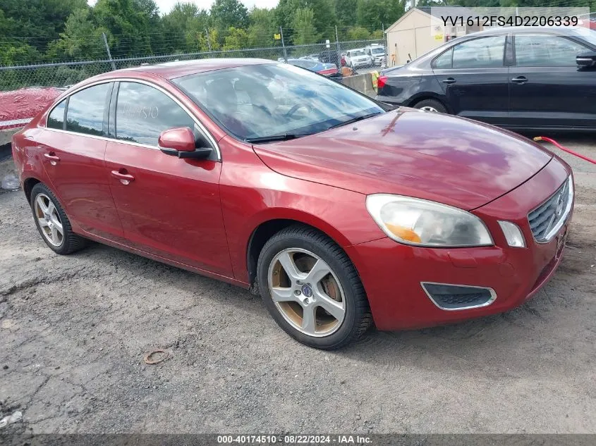 2013 Volvo S60 T5 VIN: YV1612FS4D2206339 Lot: 40174510