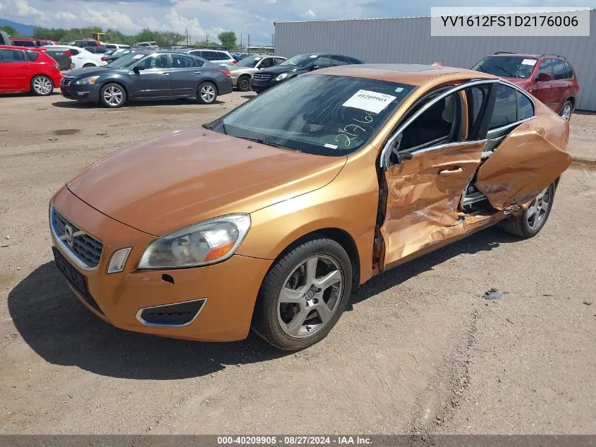 2013 Volvo S60 T5 VIN: YV1612FS1D2176006 Lot: 40209905