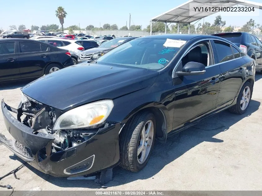 2013 Volvo S60 T5/T5 Platinum/T5 Premier/T5 Premier Plus VIN: YV1612FH0D2233204 Lot: 40211670