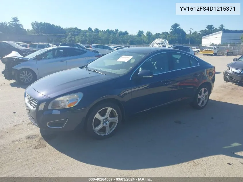 YV1612FS4D1215371 2013 Volvo S60 T5