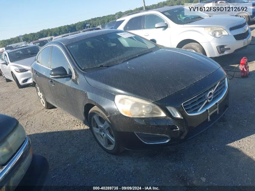 2013 Volvo S60 T5/T5 Platinum/T5 Premier/T5 Premier Plus VIN: YV1612FS9D1212692 Lot: 40289735