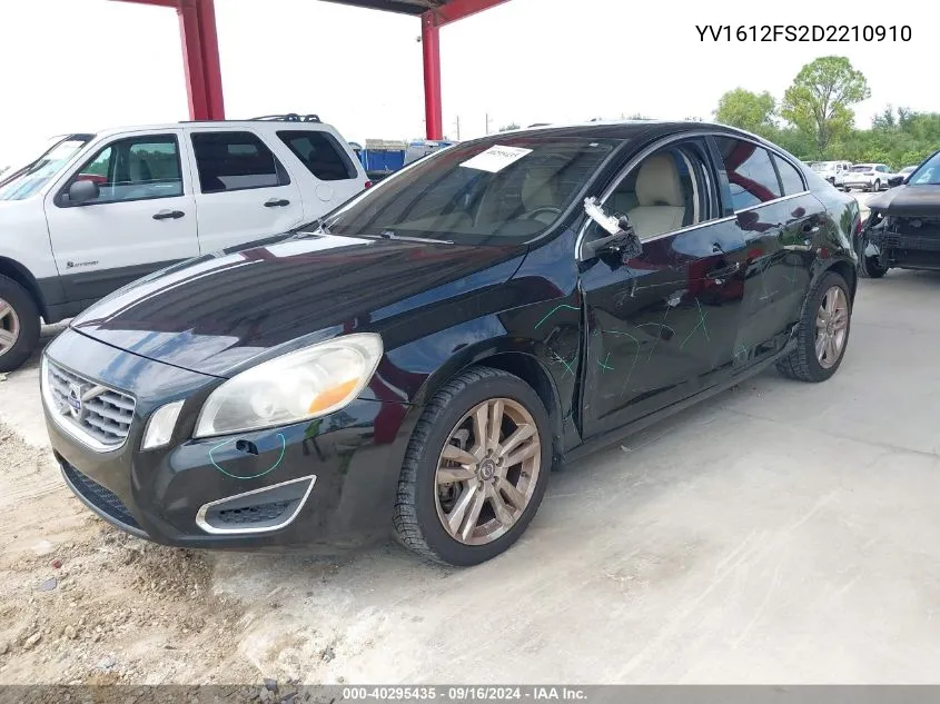 2013 Volvo S60 T5 VIN: YV1612FS2D2210910 Lot: 40295435