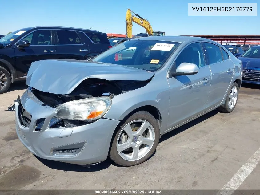 2013 Volvo S60 T5 VIN: YV1612FH6D2176779 Lot: 40346662