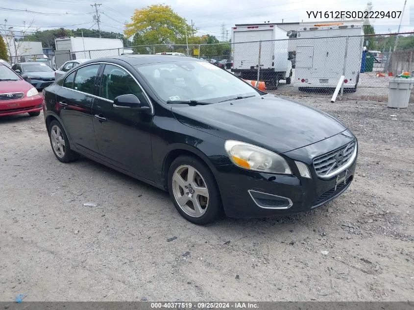 2013 Volvo S60 T5 VIN: YV1612FS0D2229407 Lot: 40377519