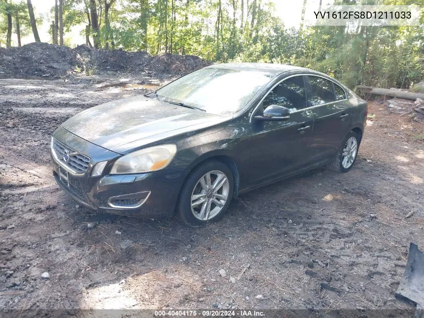 2013 Volvo S60 T5 VIN: YV1612FS8D1211033 Lot: 40404175