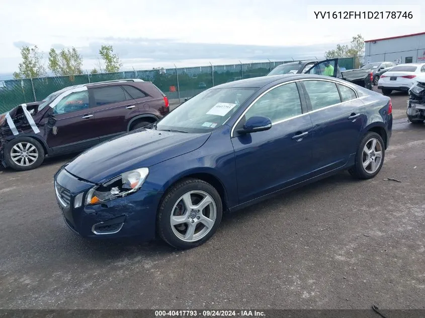 2013 Volvo S60 T5 VIN: YV1612FH1D2178746 Lot: 40417793