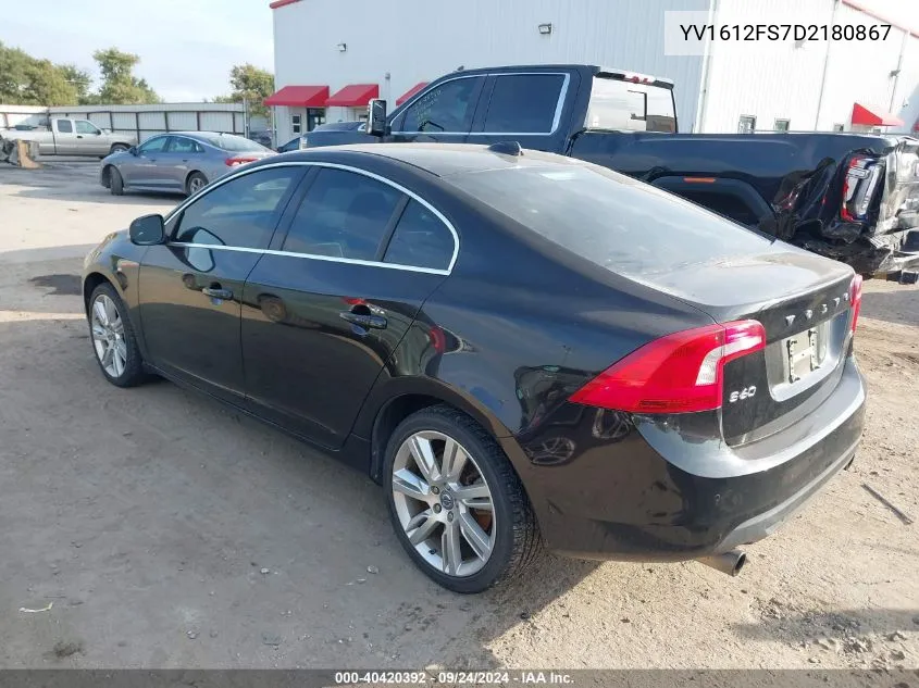 YV1612FS7D2180867 2013 Volvo S60 T5