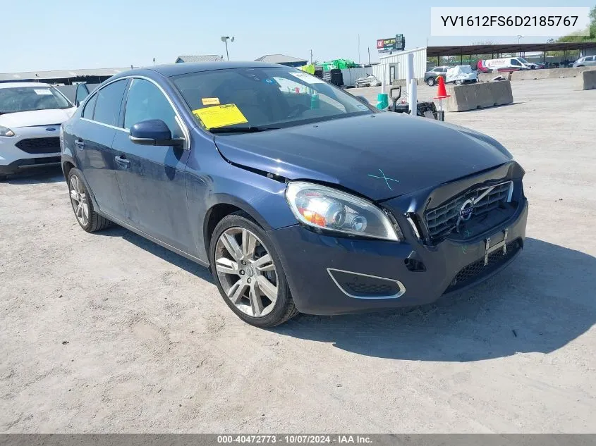 2013 Volvo S60 T5/T5 Platinum/T5 Premier/T5 Premier Plus VIN: YV1612FS6D2185767 Lot: 40472773