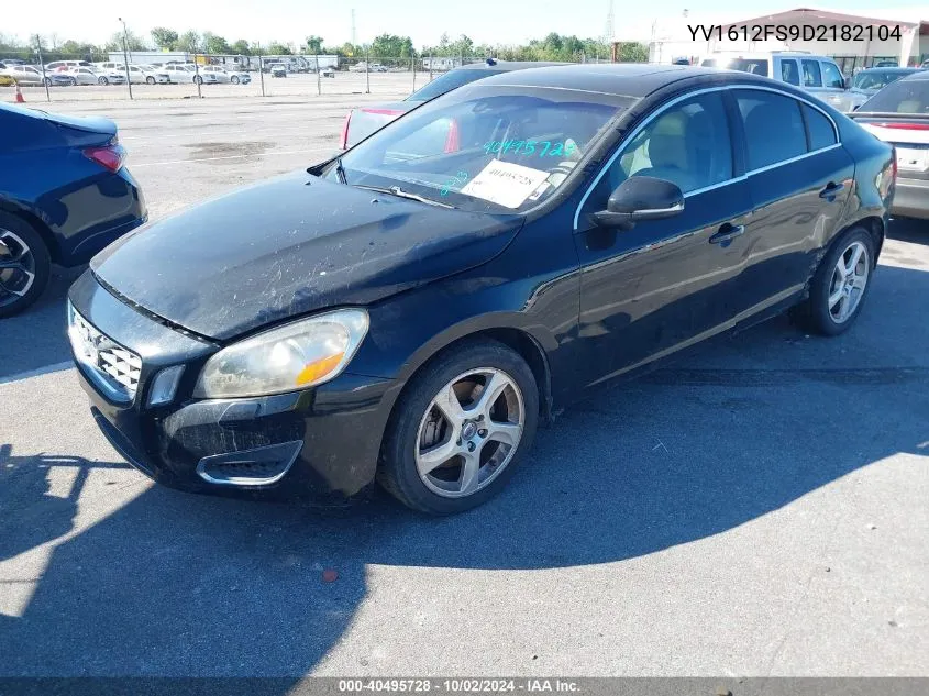 2013 Volvo S60 T5/T5 Platinum/T5 Premier/T5 Premier Plus VIN: YV1612FS9D2182104 Lot: 40495728