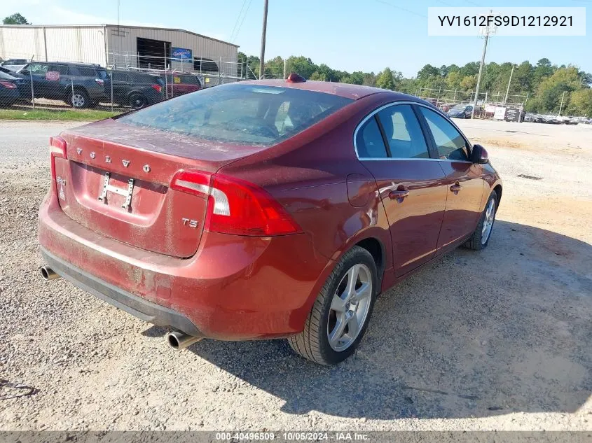 2013 Volvo S60 T5/T5 Platinum/T5 Premier/T5 Premier Plus VIN: YV1612FS9D1212921 Lot: 40496509