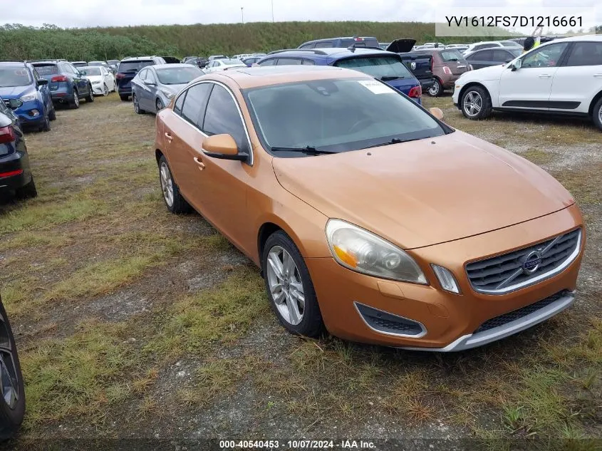 2013 Volvo S60 T5 VIN: YV1612FS7D1216661 Lot: 40540453