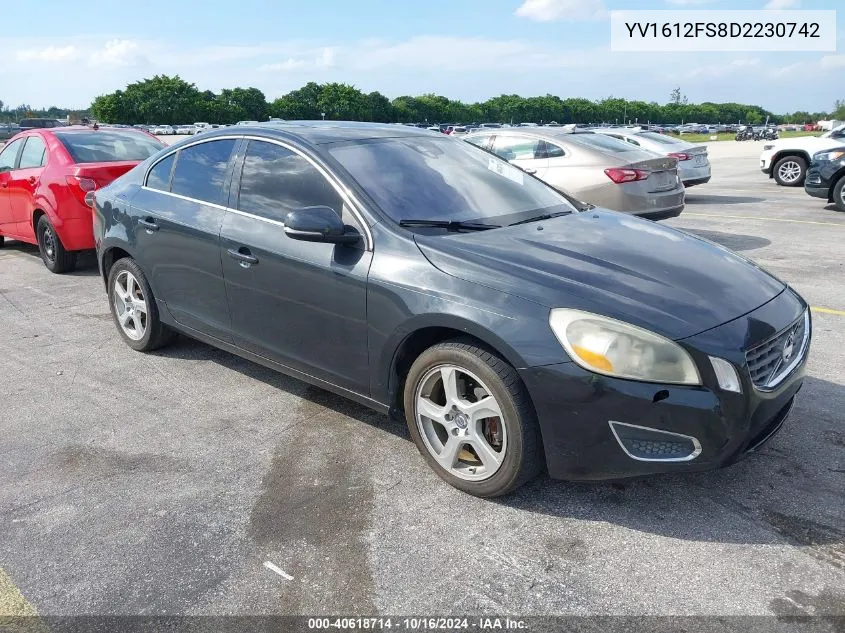 2013 Volvo S60 T5/T5 Platinum/T5 Premier/T5 Premier Plus VIN: YV1612FS8D2230742 Lot: 40618714