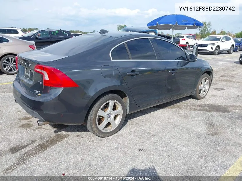 YV1612FS8D2230742 2013 Volvo S60 T5/T5 Platinum/T5 Premier/T5 Premier Plus