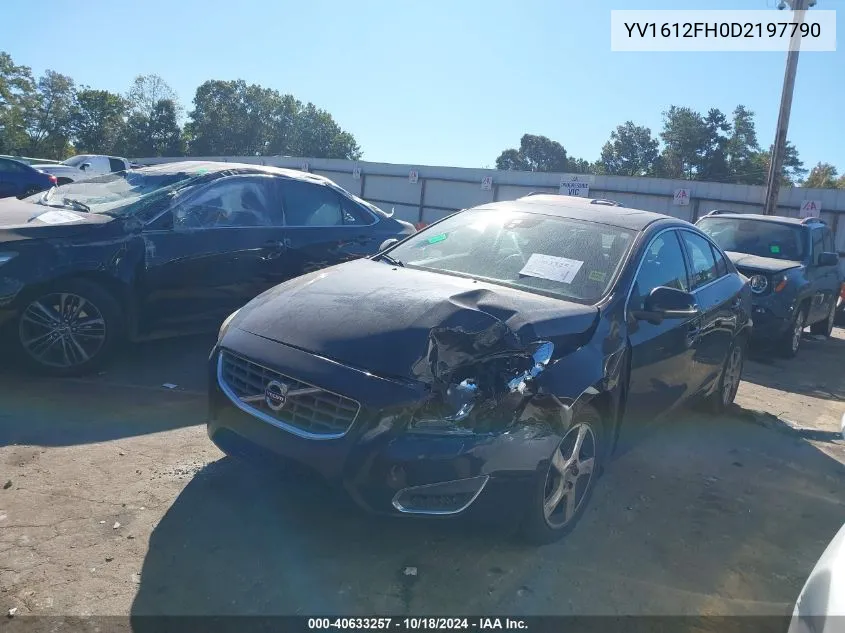 2013 Volvo S60 T5/T5 Platinum/T5 Premier/T5 Premier Plus VIN: YV1612FH0D2197790 Lot: 40633257