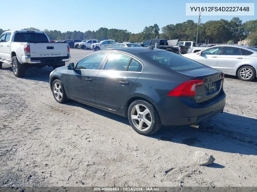 2013 Volvo S60 T5/T5 Platinum/T5 Premier/T5 Premier Plus VIN: YV1612FS4D2227448 Lot: 40686563