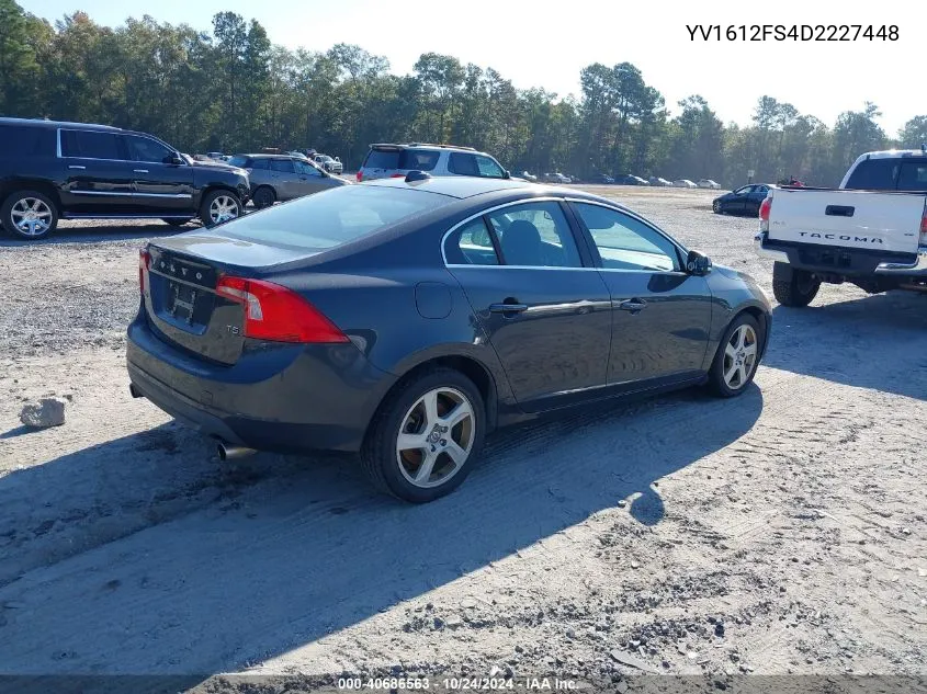 2013 Volvo S60 T5/T5 Platinum/T5 Premier/T5 Premier Plus VIN: YV1612FS4D2227448 Lot: 40686563