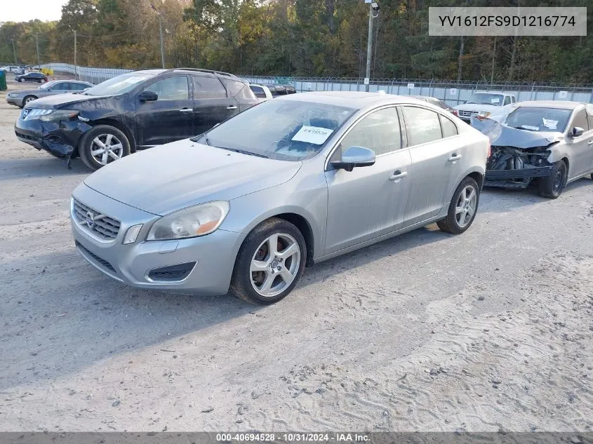 2013 Volvo S60 T5 VIN: YV1612FS9D1216774 Lot: 40694528