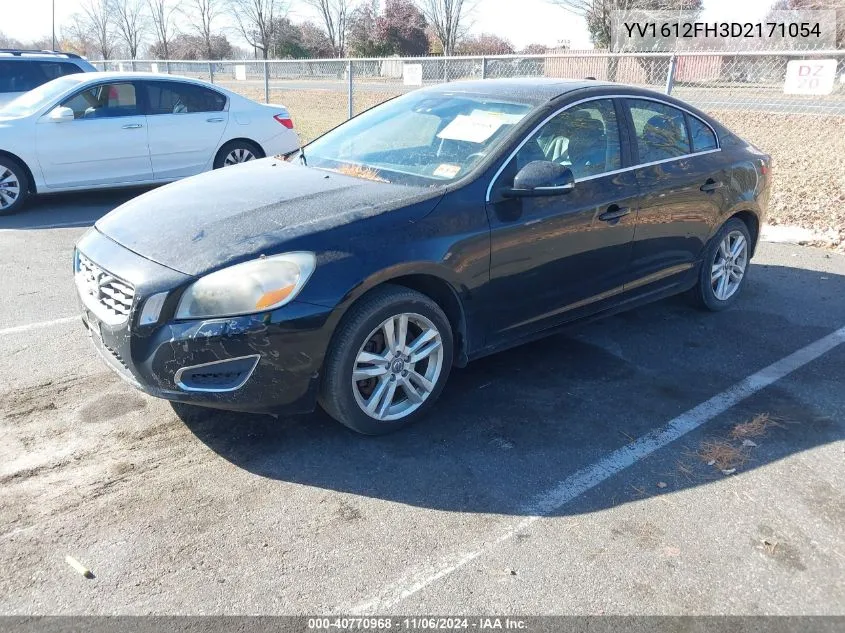 2013 Volvo S60 T5/T5 Platinum/T5 Premier/T5 Premier Plus VIN: YV1612FH3D2171054 Lot: 40770968