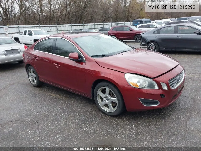 2013 Volvo S60 T5 VIN: YV1612FH2D1215292 Lot: 40773835