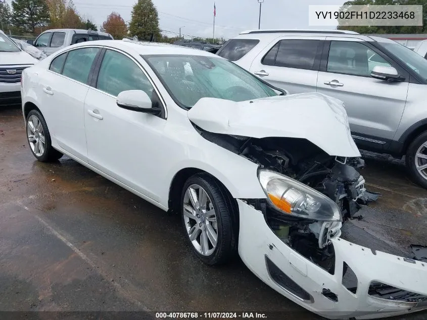 2013 Volvo S60 T6 VIN: YV1902FH1D2233468 Lot: 40786768