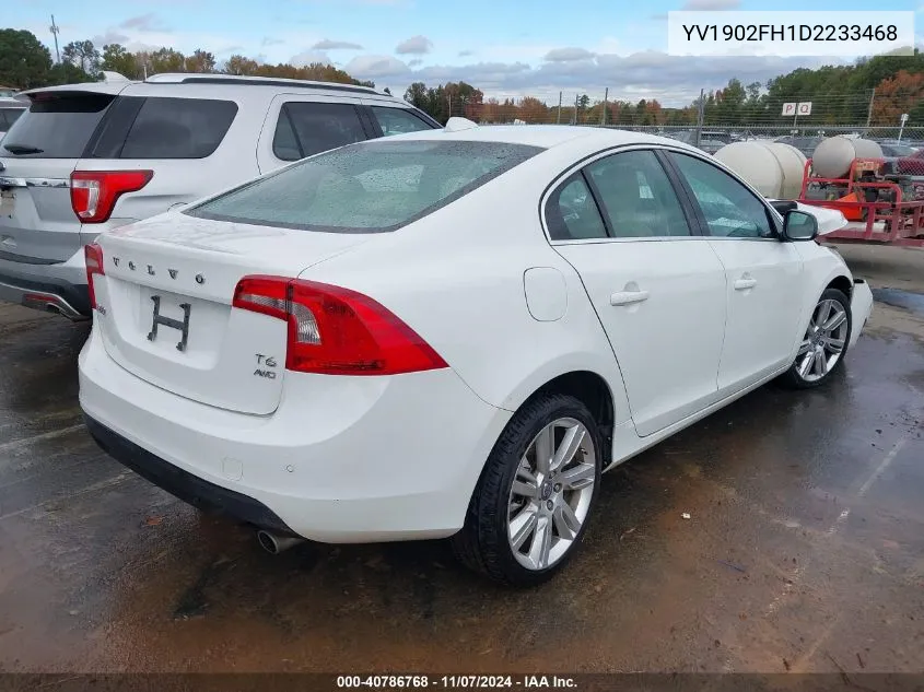 2013 Volvo S60 T6 VIN: YV1902FH1D2233468 Lot: 40786768