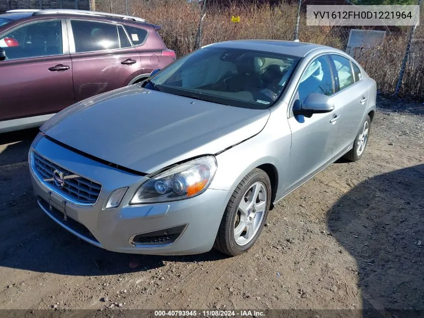 2013 Volvo S60 T5 VIN: YV1612FH0D1221964 Lot: 40793945