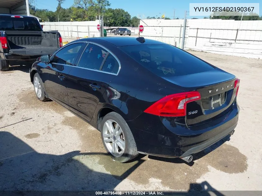 YV1612FS4D2190367 2013 Volvo S60 T5 Platinum