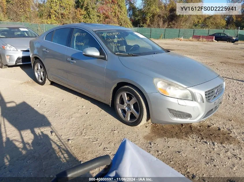 2013 Volvo S60 T5/T5 Platinum/T5 Premier/T5 Premier Plus VIN: YV1612FS0D2225941 Lot: 40800597