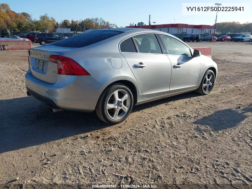 2013 Volvo S60 T5/T5 Platinum/T5 Premier/T5 Premier Plus VIN: YV1612FS0D2225941 Lot: 40800597