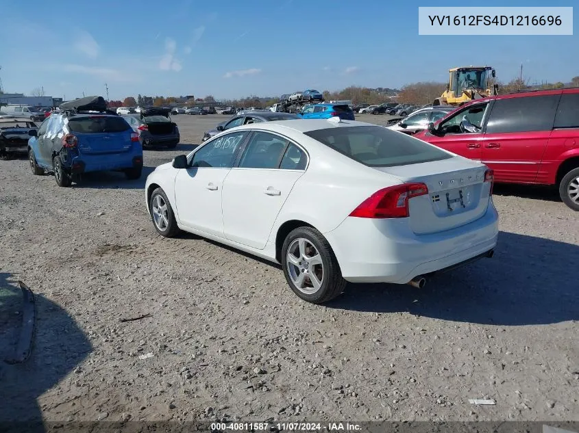 2013 Volvo S60 T5 VIN: YV1612FS4D1216696 Lot: 40811587