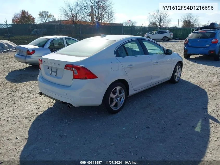 2013 Volvo S60 T5 VIN: YV1612FS4D1216696 Lot: 40811587