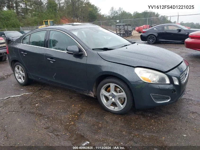 2013 Volvo S60 T5 VIN: YV1612FS4D1221025 Lot: 40863925