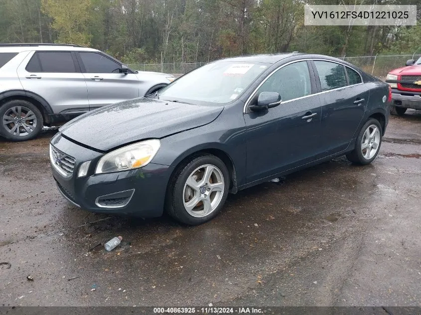 2013 Volvo S60 T5 VIN: YV1612FS4D1221025 Lot: 40863925