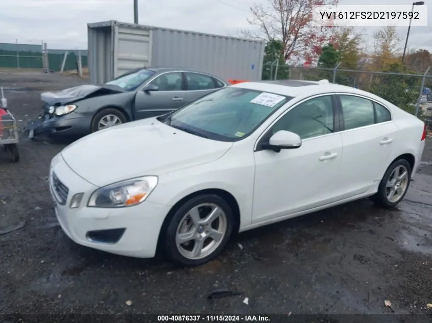 2013 Volvo S60 T5 VIN: YV1612FS2D2197592 Lot: 40876337