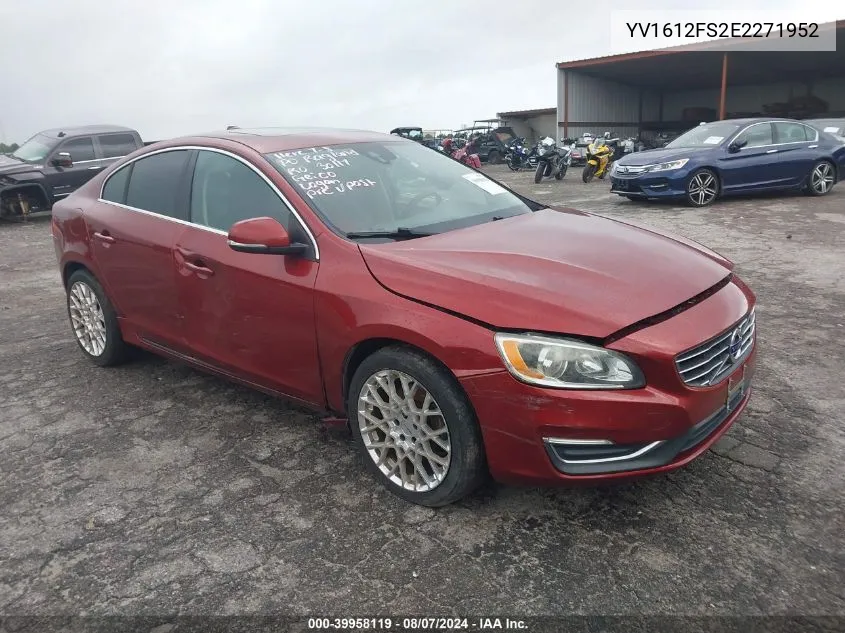 YV1612FS2E2271952 2014 Volvo S60 T5