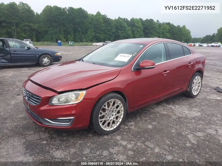 YV1612FS2E2271952 2014 Volvo S60 T5