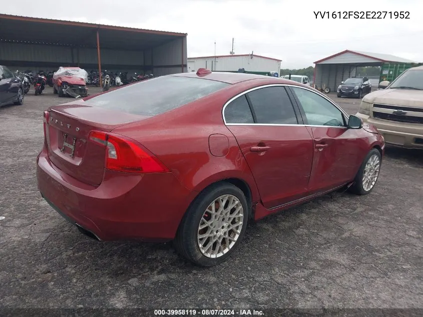 2014 Volvo S60 T5 VIN: YV1612FS2E2271952 Lot: 39958119