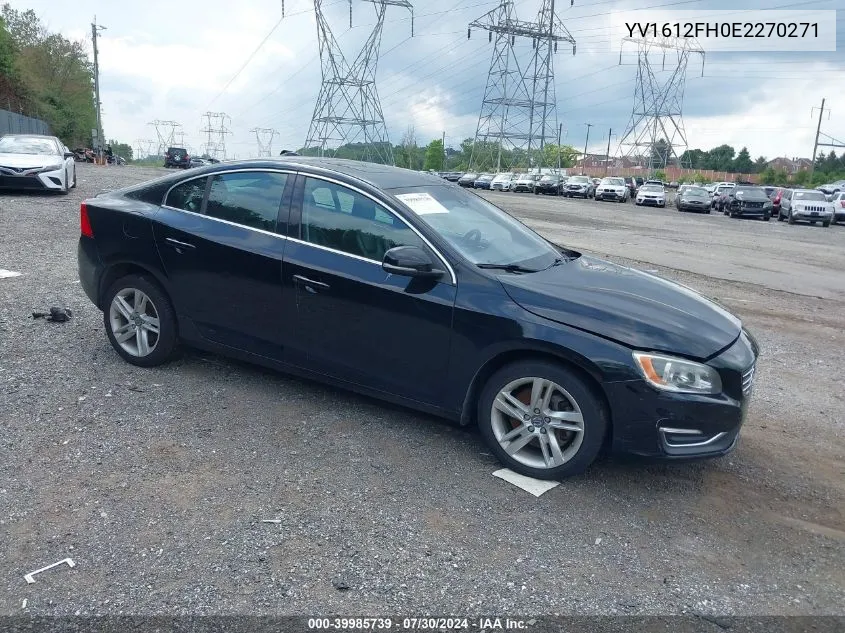 YV1612FH0E2270271 2014 Volvo S60 T5