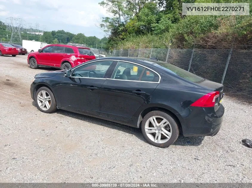 YV1612FH0E2270271 2014 Volvo S60 T5