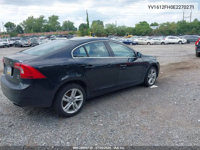 YV1612FH0E2270271 2014 Volvo S60 T5